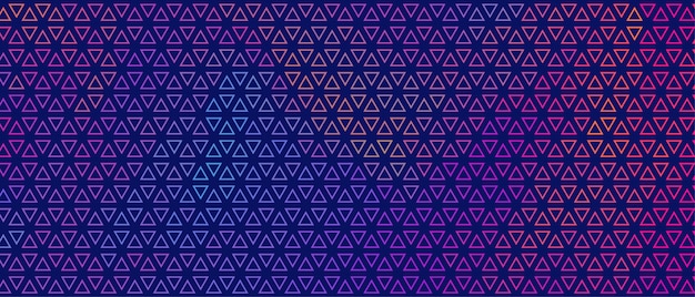 Diseño de banner de patrón de triángulo pequeño colorido abstracto