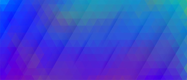 Diseño de banner de patrón de triángulo vibrante azul abstracto