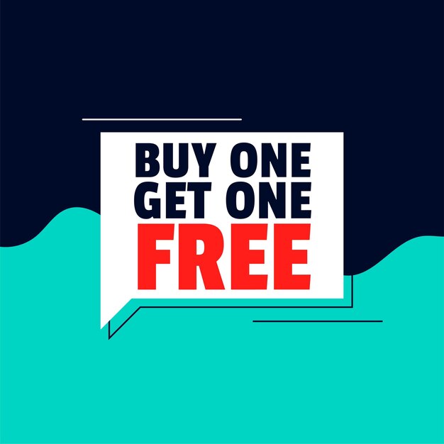 Diseño de banner plano compre uno y obtenga uno gratis