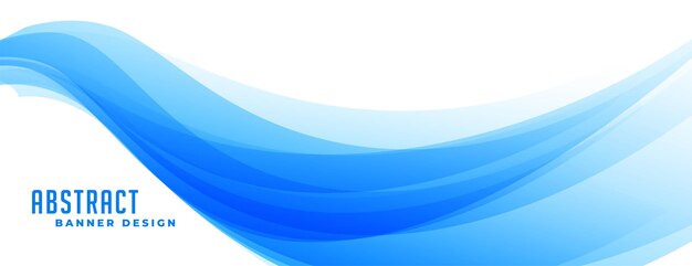 Diseño de banner de presentación de onda azul abstracto