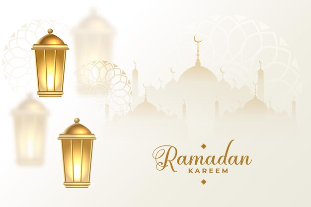 Diseño de banner realista de eid y ramadan kareem