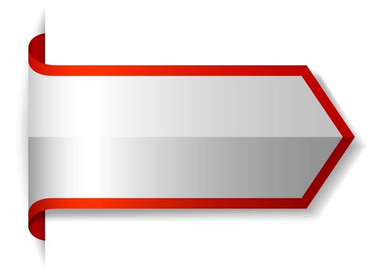 Vector gratuito diseño de banner rojo sobre fondo blanco.