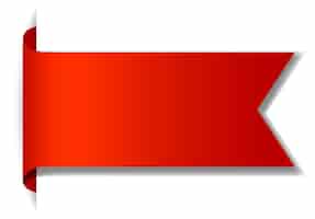 Vector gratuito diseño de banner rojo sobre fondo blanco.