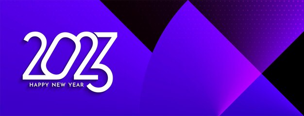 Diseño de banner de saludo de feliz año nuevo moderno 2023