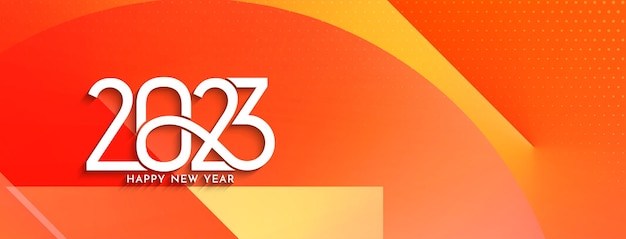 Vector gratuito diseño de banner de saludo de feliz año nuevo moderno 2023