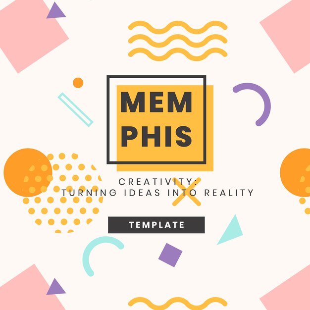 Diseño de banner de sitio web de Memphis