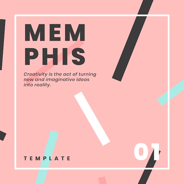 Diseño de banner de sitio web de Memphis