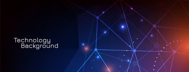 Diseño de banner de tecnología científica digital