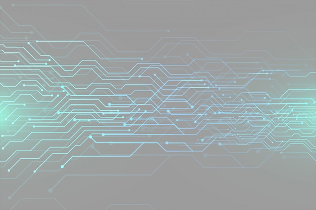 Diseño de banner de tecnología de diagrama de circuito futurista digital