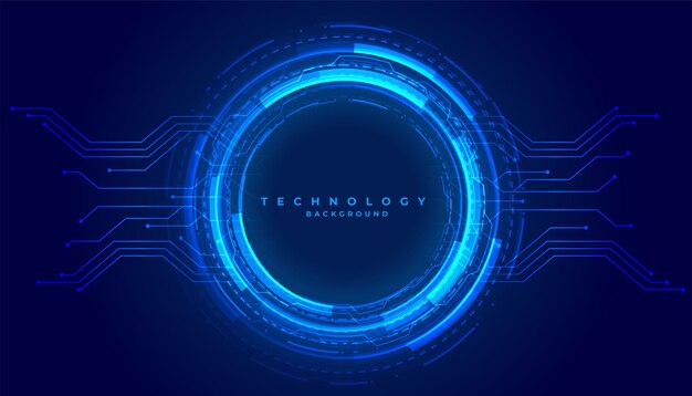 diseño de banner tecnológico de la red web futurista circle hud