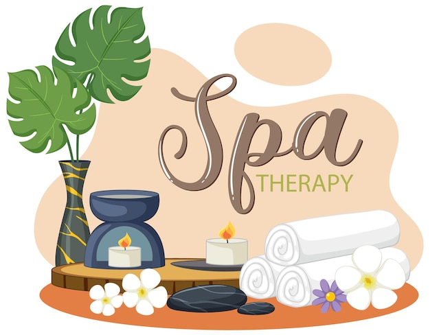 Diseño de banner de terapia de spa