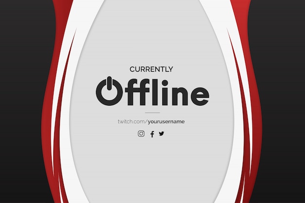 Vector gratuito diseño de banner de twitch sin conexión moderno