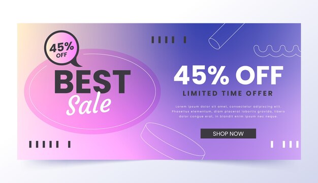 Diseño de banner de venta de compras