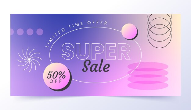 Diseño de banner de venta de compras