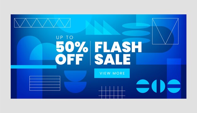 Diseño de banner de venta degradado