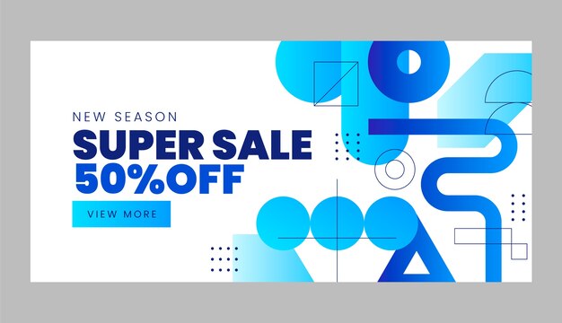 Diseño de banner de venta degradado