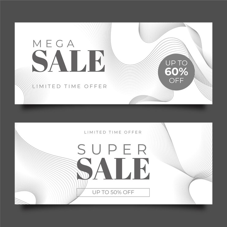 Vector gratuito diseño de banner de venta plana