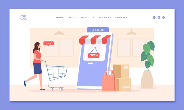 Diseño de banner de ventas de compras