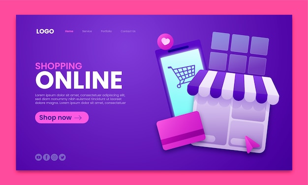 Diseño de banner de ventas de compras