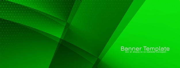 Diseño de banner verde de estilo de onda de concepto de negocio