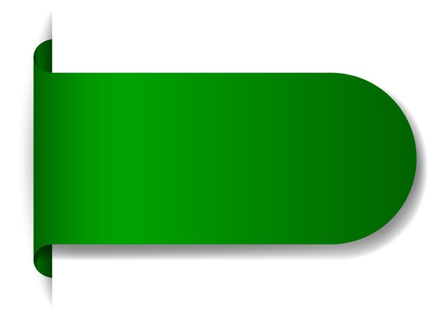 Diseño de banner verde sobre fondo blanco.
