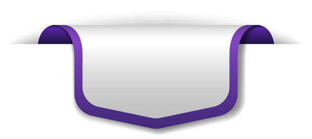 Diseño de banner violeta sobre fondo blanco.