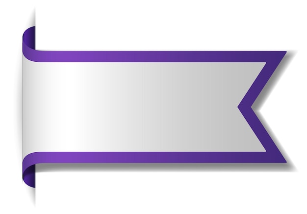 Vector gratuito diseño de banner violeta sobre fondo blanco.