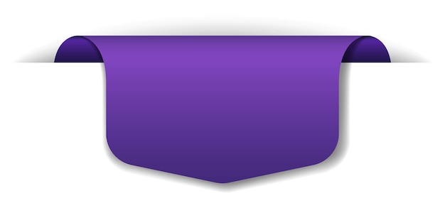 Diseño de banner violeta sobre fondo blanco.