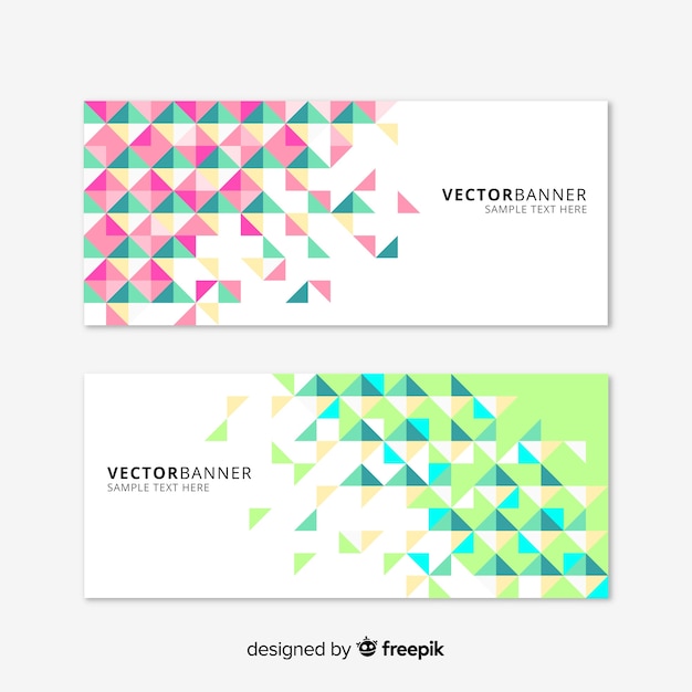 Diseño de banners abstractos modernos