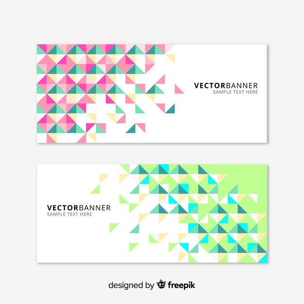 Diseño de banners abstractos modernos