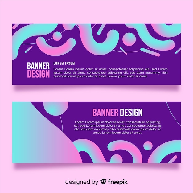 Diseño de banners abstractos