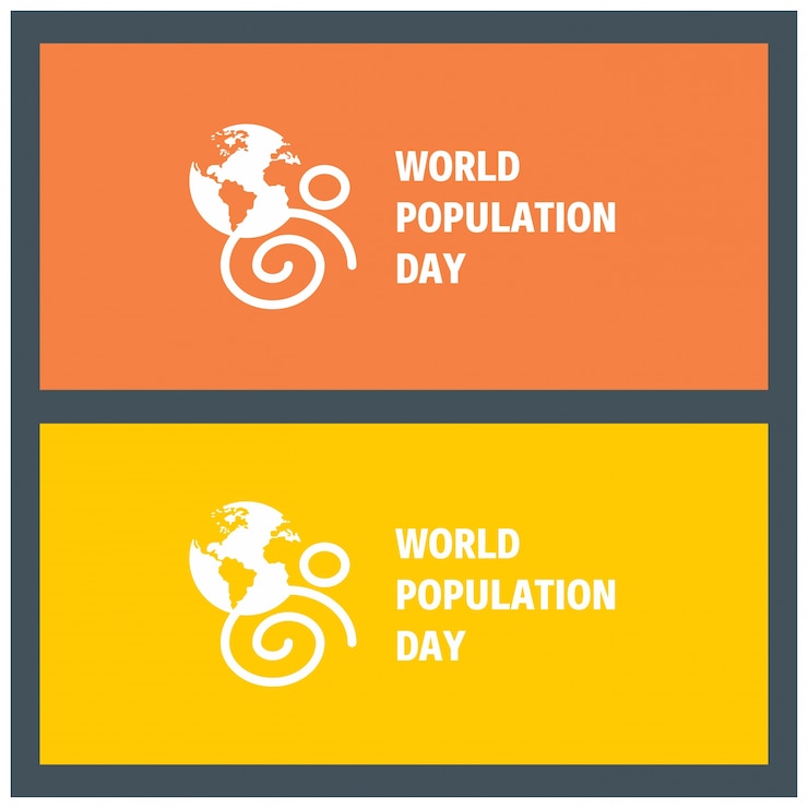Vector gratuito diseño de banners para el día mundial de la población