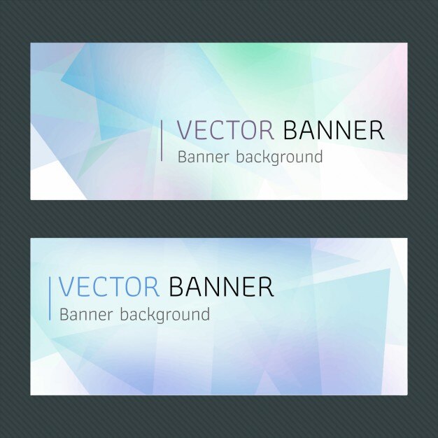 Diseño de banners de formas poligonales