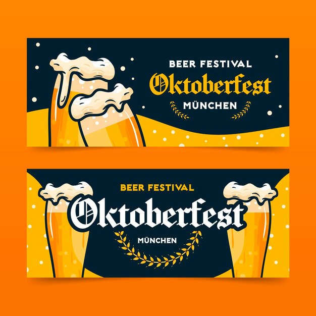 Diseño de banners de Oktoberfest