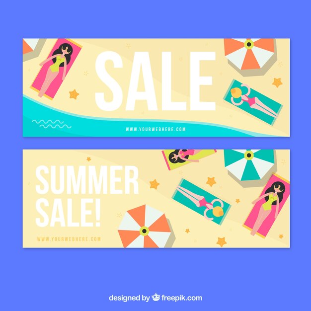 Diseño de banners de rebajas de verano