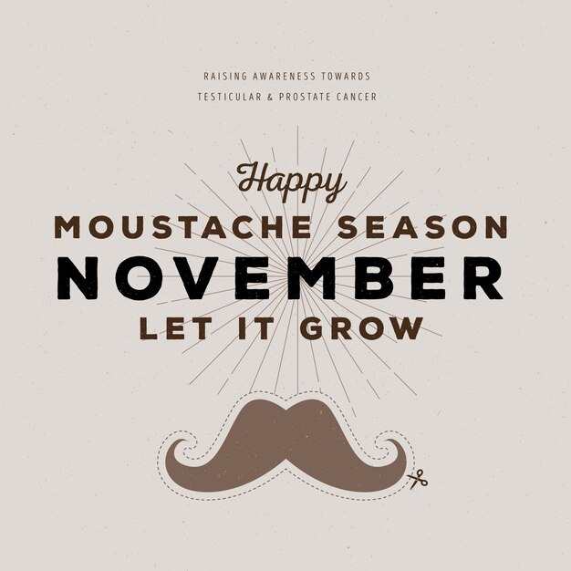 Diseño de bigote de movember