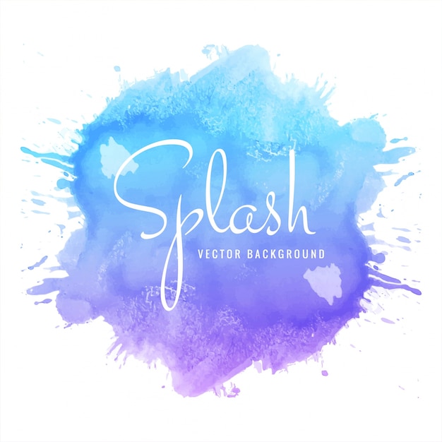 Diseño de blot splash acuarela multicolor