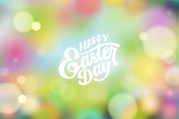 Diseño borroso de feliz día de Pascua
