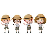 Vector gratis diseño de boy y girl scouts