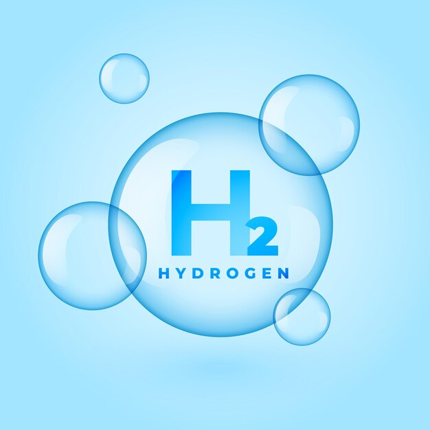 diseño de burbujas de gas natural de hidrógeno h2
