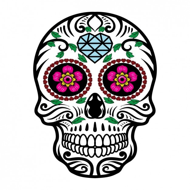 Diseño de calavera mexicana