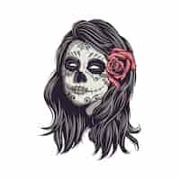 Vector gratuito diseño de calavera mexicana