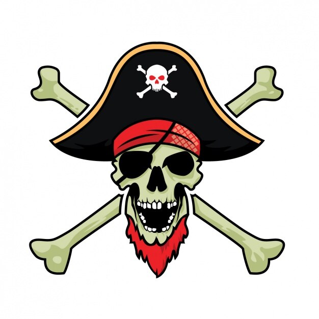 Diseño de calavera pirata