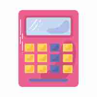 Vector gratuito diseño de la calculadora rosa