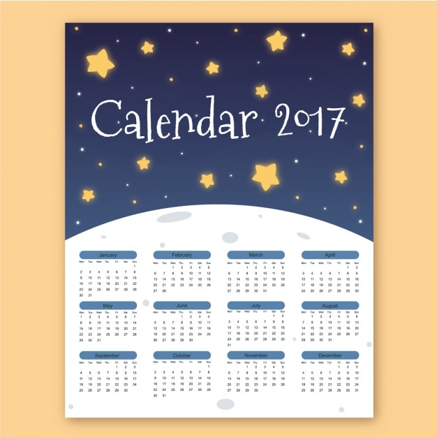 Diseño de calendario de 2017