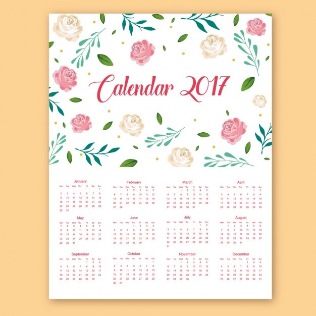 Diseño de calendario de 2017