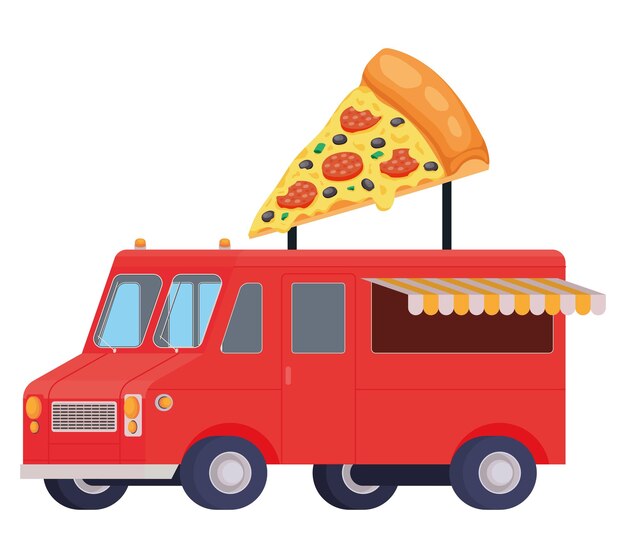 Diseño de camiones de pizza
