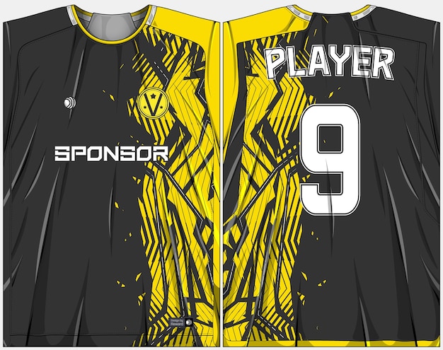 Vector gratuito diseño de camiseta deportiva lista para imprimir - camiseta de fútbol para sublimación
