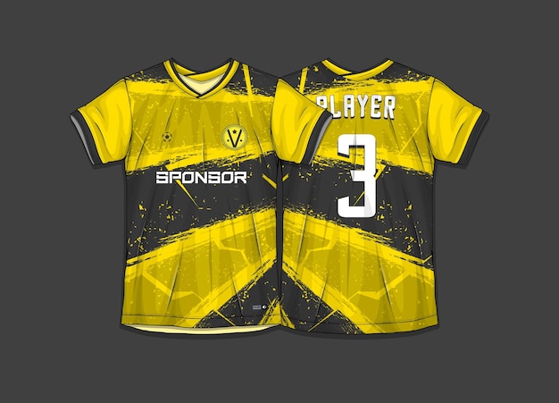 Vector gratuito diseño de camiseta deportiva lista para imprimir camiseta de fútbol para sublimación