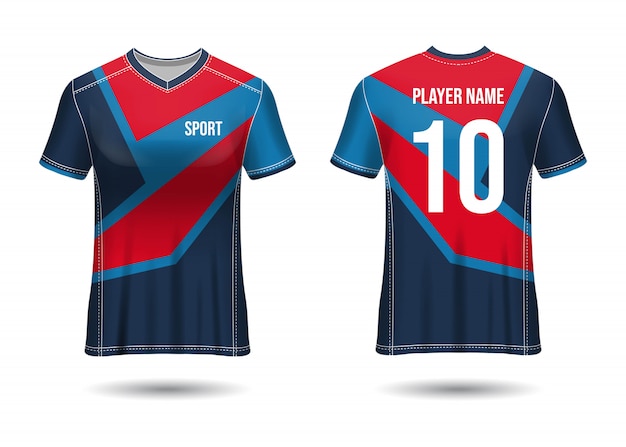Plantilla De Diseno De Camisetas De Futbol Para Futbol Vector Premium